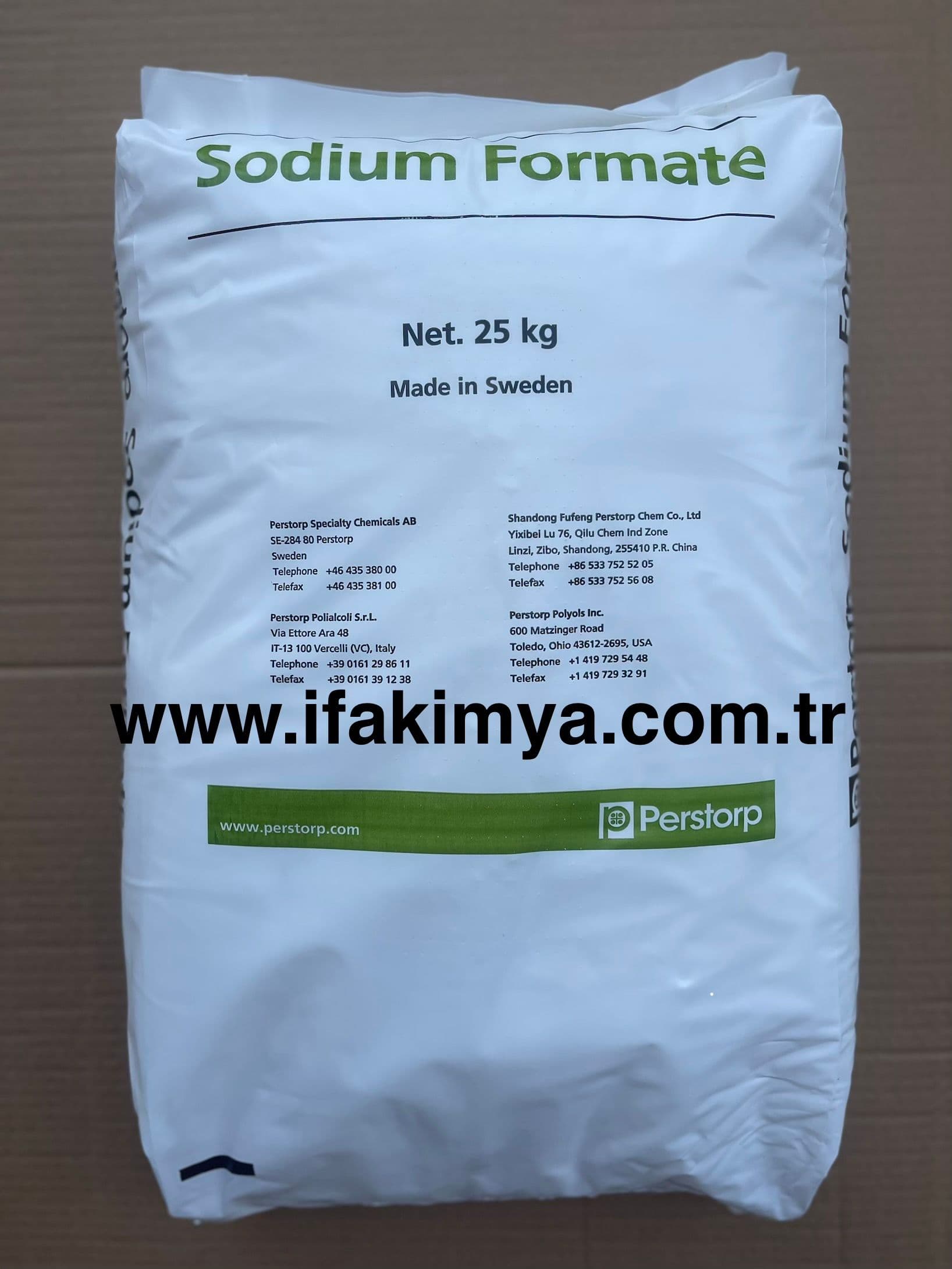 Beyaz toz formda, endüstriyel kullanım için sodyum formiyat kimyasalı