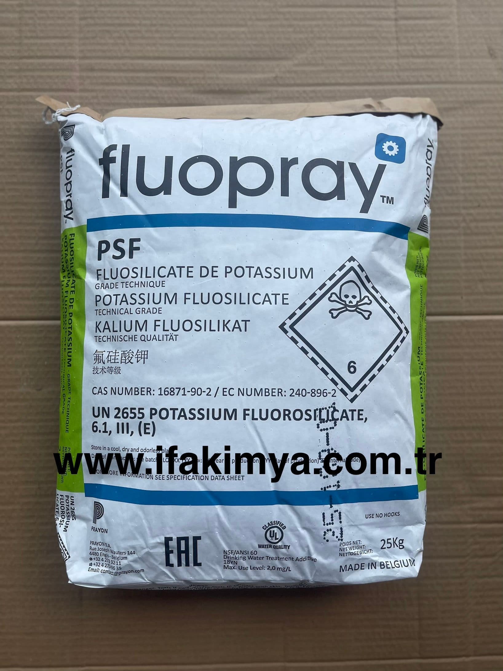 Beyaz kristal toz formda potasyum silikaflorür kimyasal hammaddesi