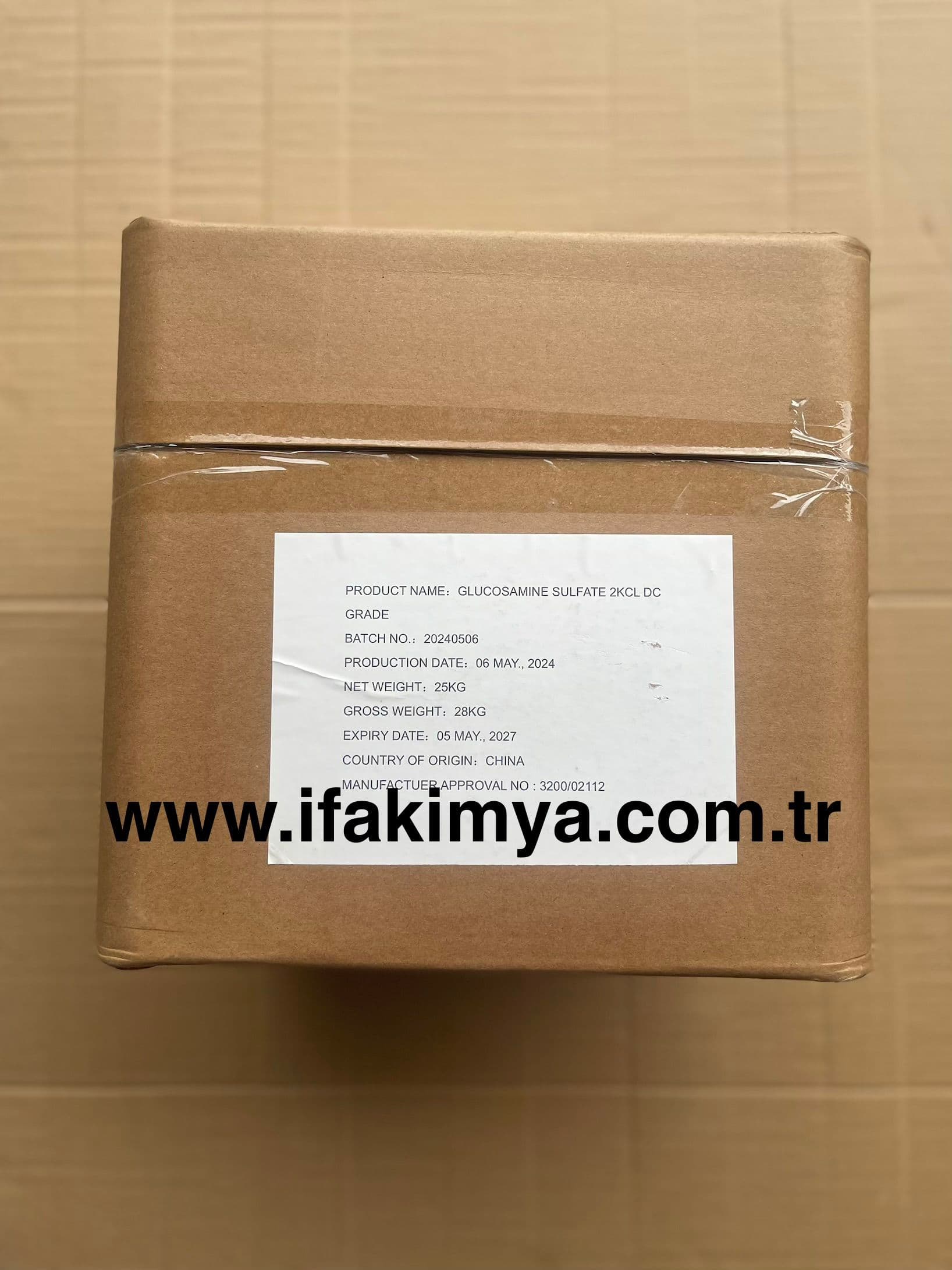 Beyaz kristal toz formda glukozamin sülfat hammaddesi