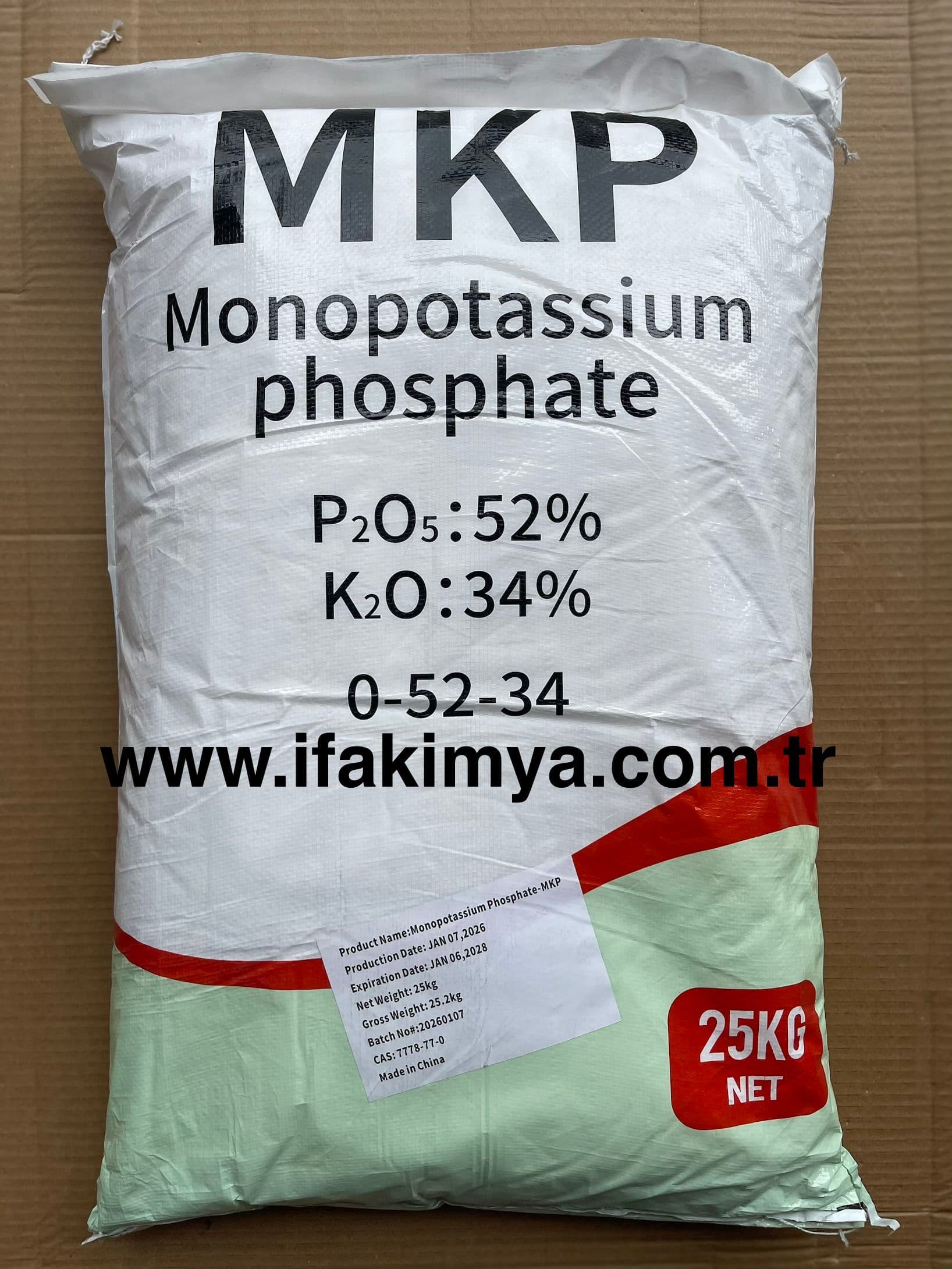 Mono potasyum fosfat, beyaz kristal toz formda, tarım ve endüstride potasyum–fosfor kaynağı olarak kullanılan inorganik bir fosfattır.