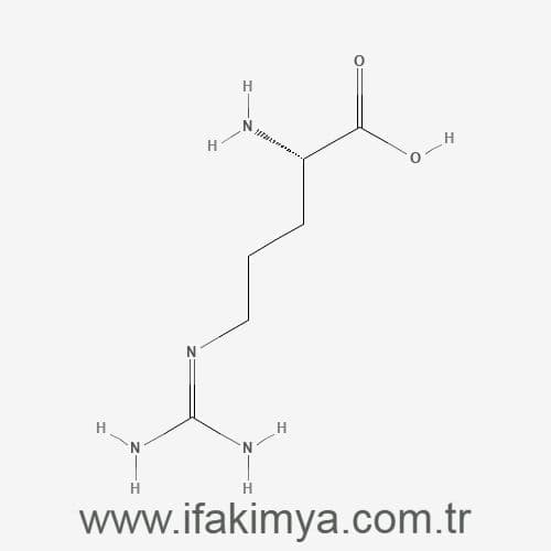 Saf beyaz kristal yapıda, yüksek saflıkta L-Arginin amino asidi tozu.