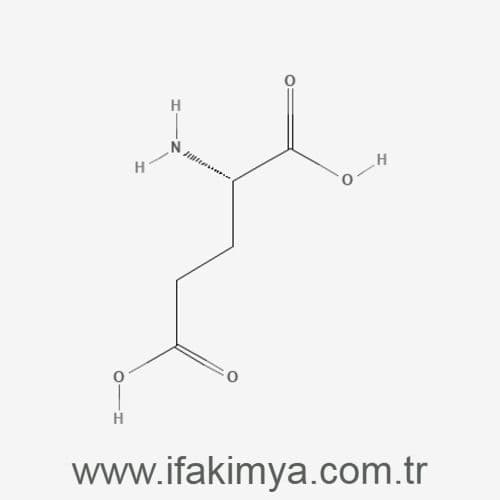 “L-Glutamik Asit beyaz kristal amino asit tozu – gıda, ilaç ve kozmetik formülasyonlarında kullanılan doğal bileşen.”