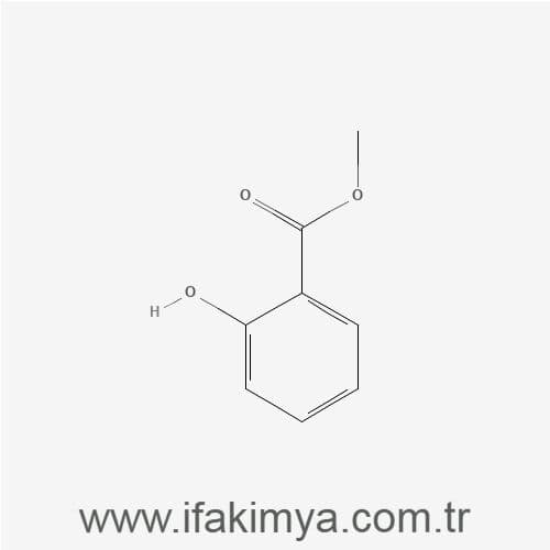 Metil salisilat içeren şeffaf kimyasal şişe – aromatik ester yapıda koku verici bileşen